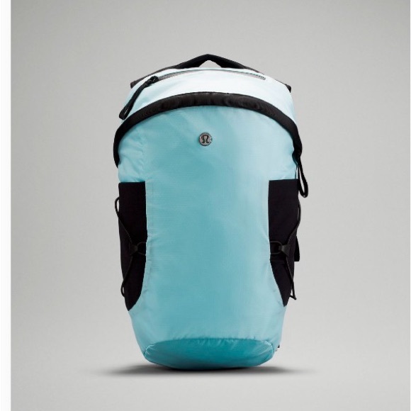 lululemon athletica Handbags - Lululemon Athletica Aqua and Black Run All Day Backpack